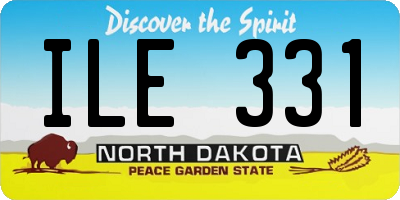 ND license plate ILE331