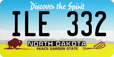 ND license plate ILE332