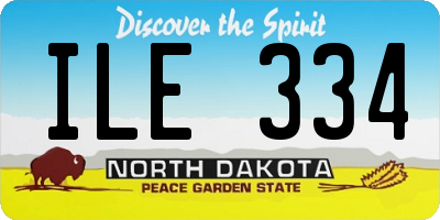 ND license plate ILE334