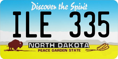 ND license plate ILE335