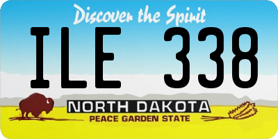 ND license plate ILE338
