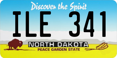 ND license plate ILE341