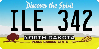 ND license plate ILE342