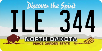 ND license plate ILE344