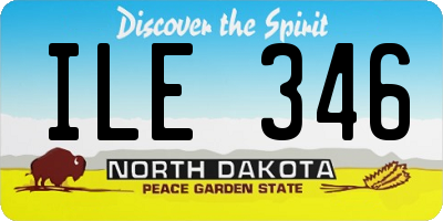 ND license plate ILE346