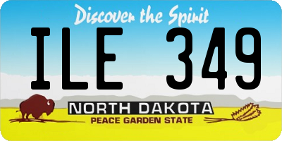 ND license plate ILE349