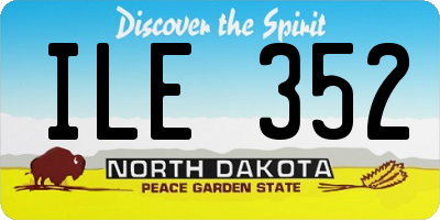 ND license plate ILE352