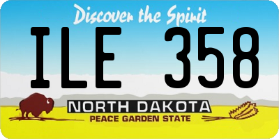 ND license plate ILE358
