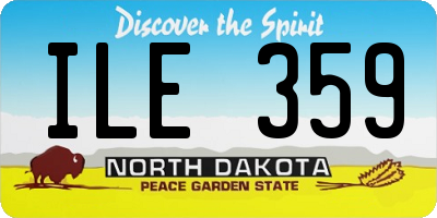 ND license plate ILE359