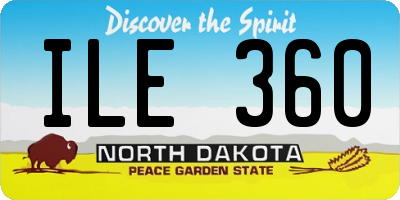 ND license plate ILE360
