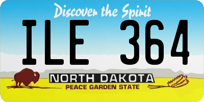 ND license plate ILE364