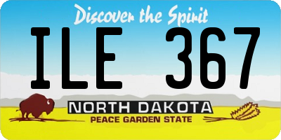 ND license plate ILE367