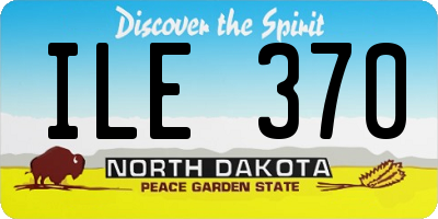ND license plate ILE370