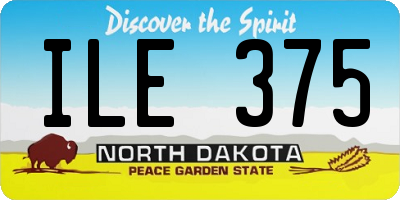 ND license plate ILE375