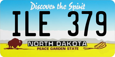 ND license plate ILE379