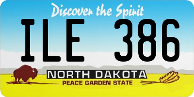 ND license plate ILE386