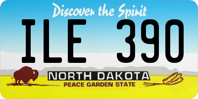 ND license plate ILE390