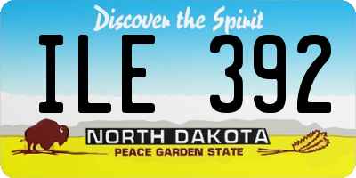 ND license plate ILE392