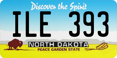 ND license plate ILE393