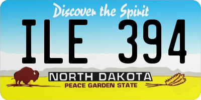 ND license plate ILE394