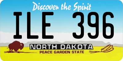 ND license plate ILE396