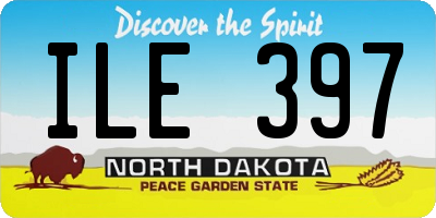 ND license plate ILE397