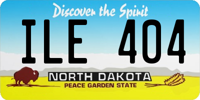 ND license plate ILE404