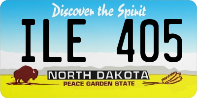ND license plate ILE405