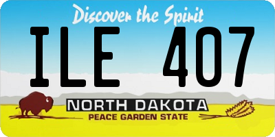 ND license plate ILE407