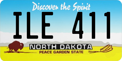 ND license plate ILE411