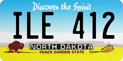 ND license plate ILE412