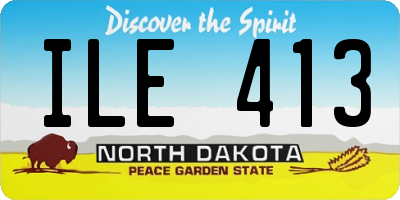 ND license plate ILE413