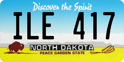 ND license plate ILE417