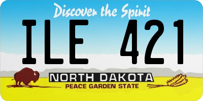 ND license plate ILE421