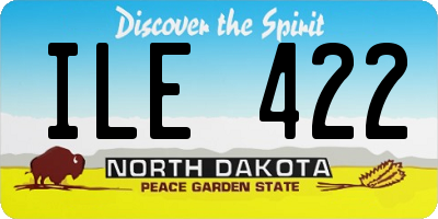 ND license plate ILE422