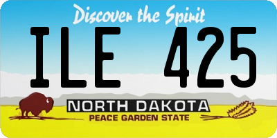 ND license plate ILE425