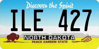ND license plate ILE427