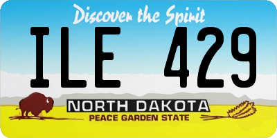 ND license plate ILE429
