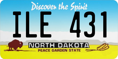 ND license plate ILE431