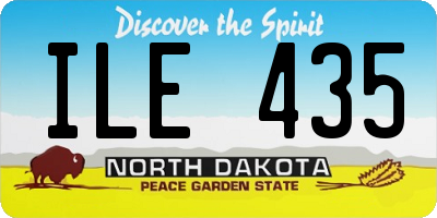 ND license plate ILE435