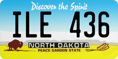 ND license plate ILE436