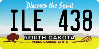 ND license plate ILE438