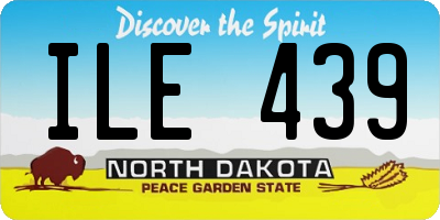 ND license plate ILE439