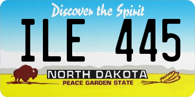 ND license plate ILE445