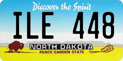 ND license plate ILE448