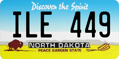 ND license plate ILE449