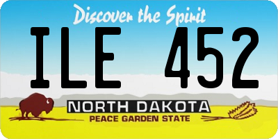 ND license plate ILE452