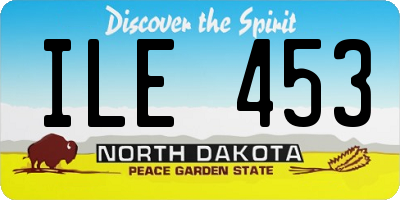 ND license plate ILE453