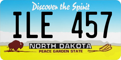 ND license plate ILE457