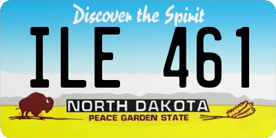 ND license plate ILE461